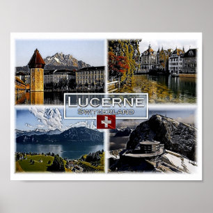 Luzern - Schweiz - Mosaik - Poster