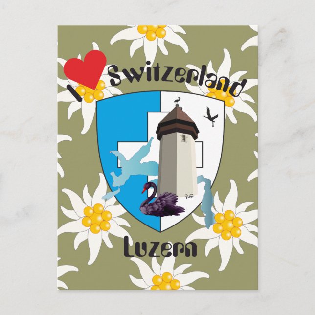 Luzern Schweiz Postkarte (Vorderseite)