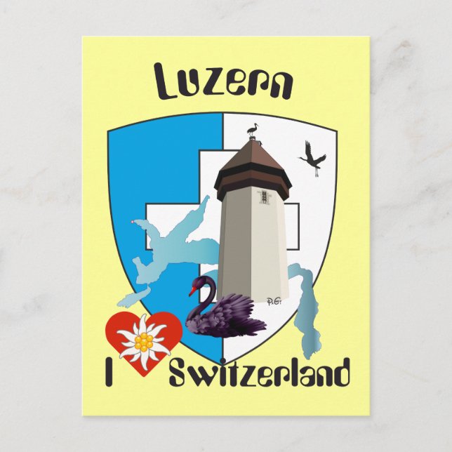 Luzern Schweiz Postkarte (Vorderseite)