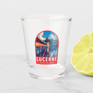 Luzern Schweiz Reise Kunst Vintage Schnapsglas