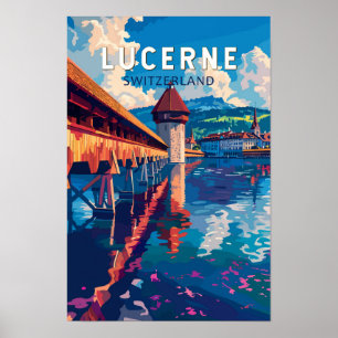 Luzern Schweiz Tourismus Vintag Poster