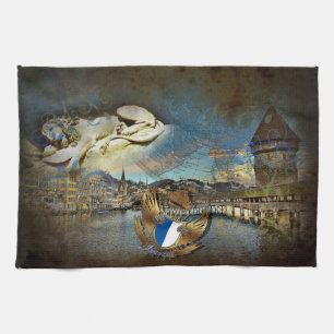 LUZERN Vintager Grunge - Kitchentowel Handtuch