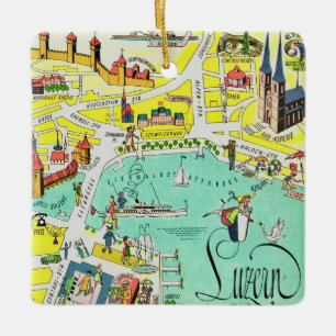 Luzerne Schweiz Farbkarte Keramikornament