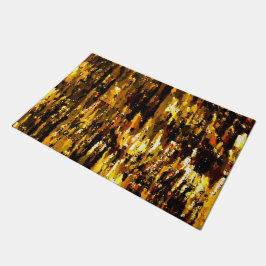 Luzes foscas de vela sob uma placa de gelo fußmatte