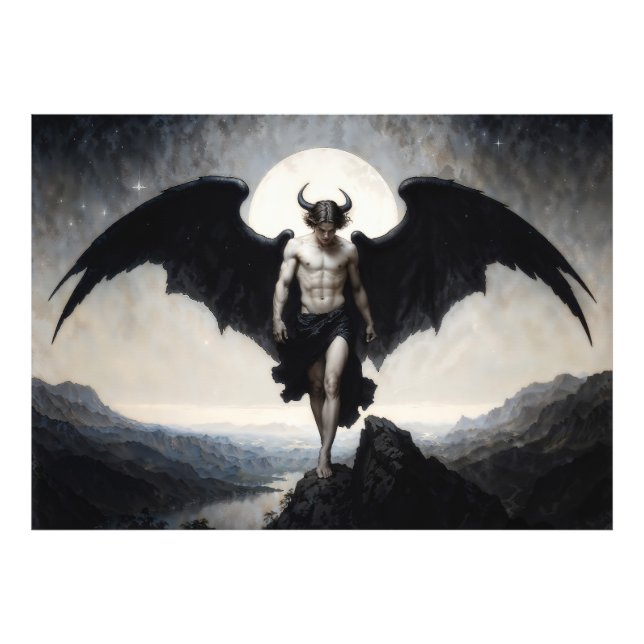 Luzifer Dark Fantasy Fotodruck (Vorne)