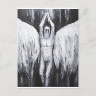 Luzifer der Morgenstern, der in den Abgrund abstei Postkarte