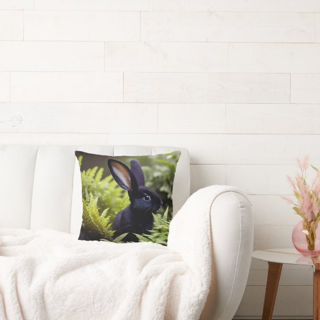 Luzifer der Schwarze Hase: Ein dunkles Bündel Misc Kissen (Liege)