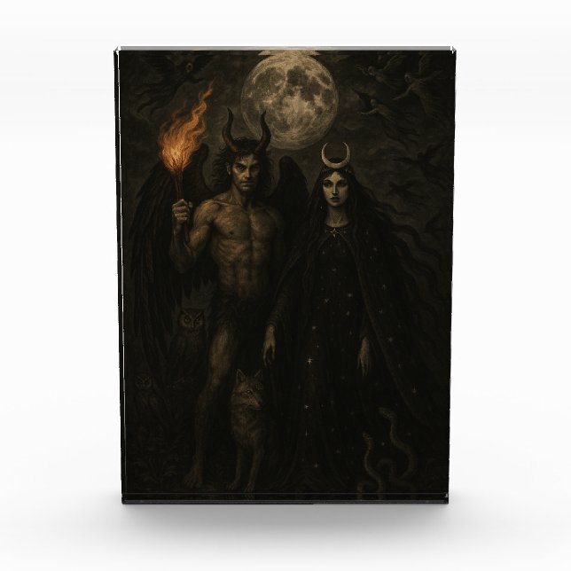 Luzifer und Diana - Hexenschrift Fotoblock (Vorderseite)