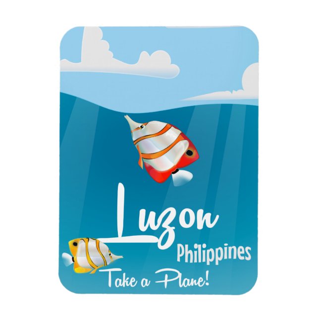 Luzon, Philippinen Cartoon Reiseplakat Magnet (Vertikal)