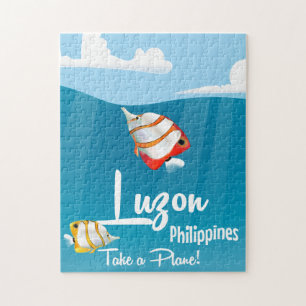 Luzon, Philippinen Cartoon Reiseplakat Puzzle