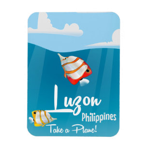 Luzon, Philippinen Cartoon-Reiseposter Magnet