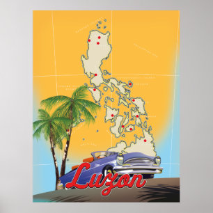Luzon Philippinen Reiseplakat Poster