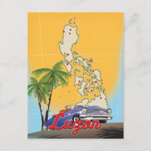 Luzon Philippinen Reiseplakat Postkarte