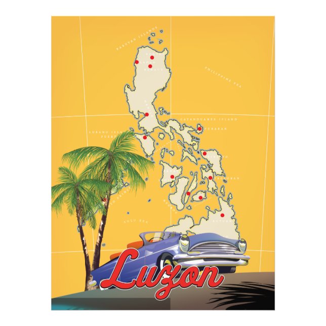 Luzon Philippines Reiseplakat (Test) Fotodruck (Vorne)