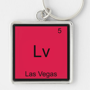 Lv - Las Vegas City Chemie-Element-Symbol-T-Shirt Schlüsselanhänger