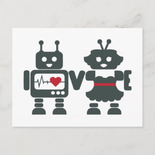 LV - Roboter - Liebe Postkarte