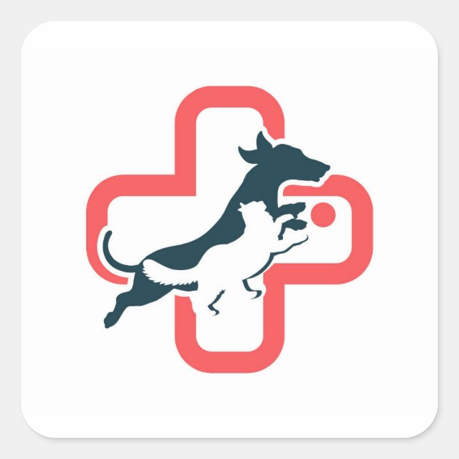 LVH-Sticker Quadratischer Aufkleber (Vorderseite)