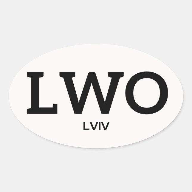 Lviv IATA Sticker 1 (Vorderseite)