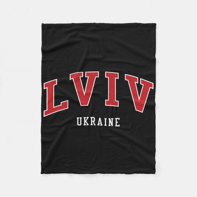 Lviv Ukraine Hochschule Universitätsstil  Fleecedecke (Vorderseite)