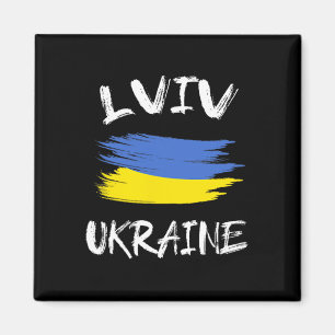 Lviv Ukraine Souvenir Ukrainische Landesflagge Bür Magnet