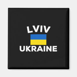 Lviv Ukraine ukrainische Flagge Land Stadt Tourist Magnet