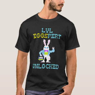 LVL Eggspert Entsperrte Funny Gaming Egg Hunt Oste T-Shirt
