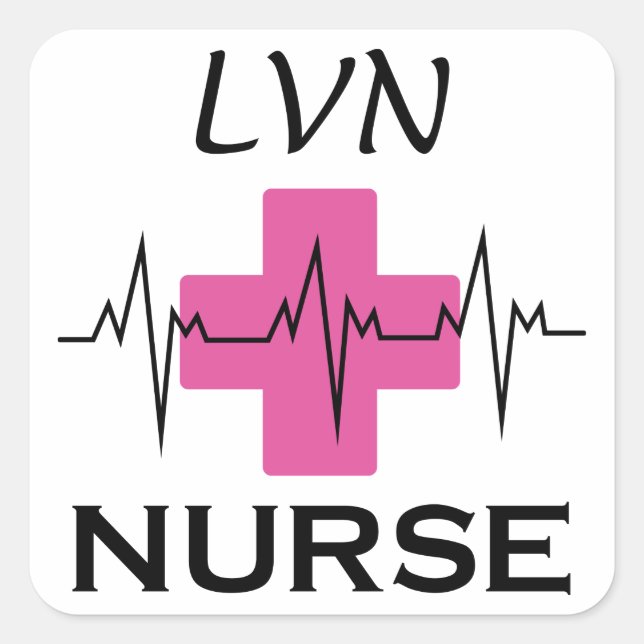 LVN Nurse Quadratischer Aufkleber (Vorderseite)