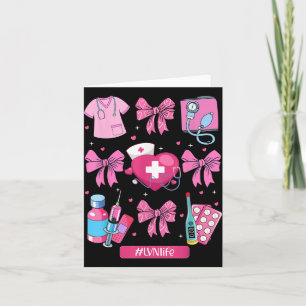 Lvn Valentinstag Coquette Bow Stethoscope Nurse Karte