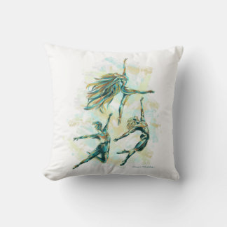 LW Blue-Orange Ballet Dancers Pillow Kissen