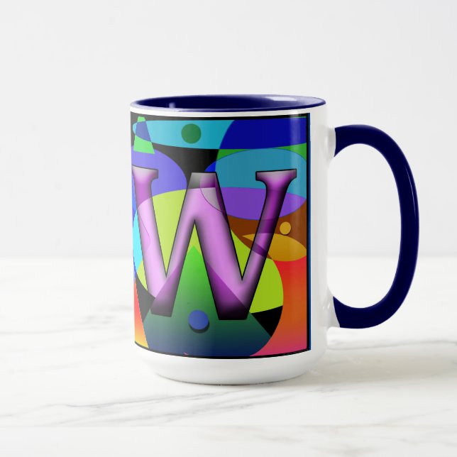 LW Monogrammierte, initialisierte, kundenspezifisc Tasse (Rechts)