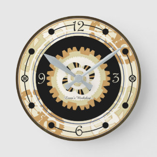 LW Steampunker-Uhr Runde Wanduhr