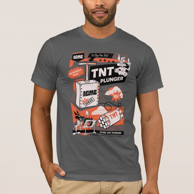 LWILE E. COYOTE™ | ACME TNT Dynamite Plunger T-Shirt (Vorderseite)