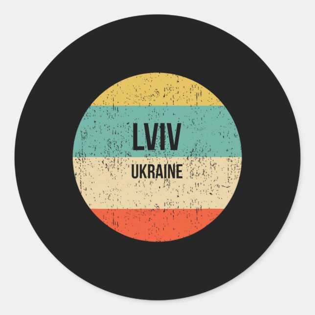 Lwiw Ukraine 3  Runder Aufkleber (Vorderseite)