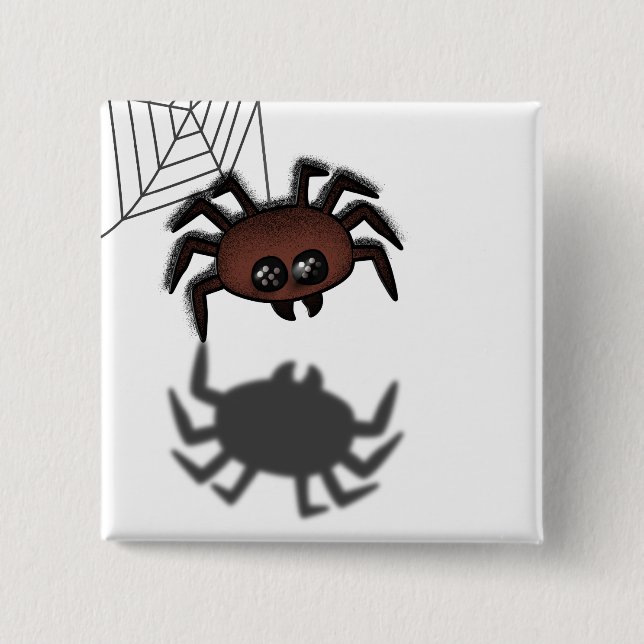 Lwood Spinne Halloween Button (Vorderseite)