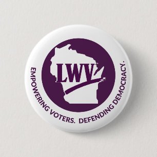 LWV Wisconsin Logo Button - Weißer Hintergrund