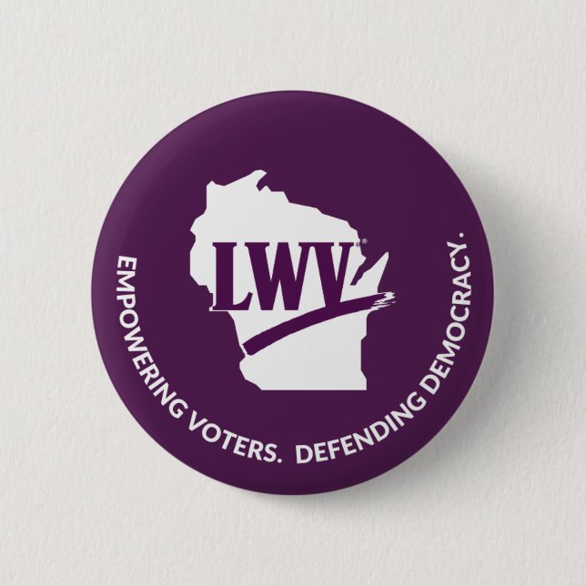 LWV Wisconsin-Logo-Schaltfläche Button (Vorderseite)
