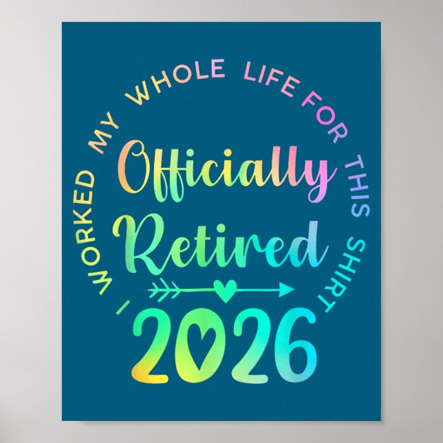 Ly Retired 2026 Funny Retirement For Women  Poster (Vorne)