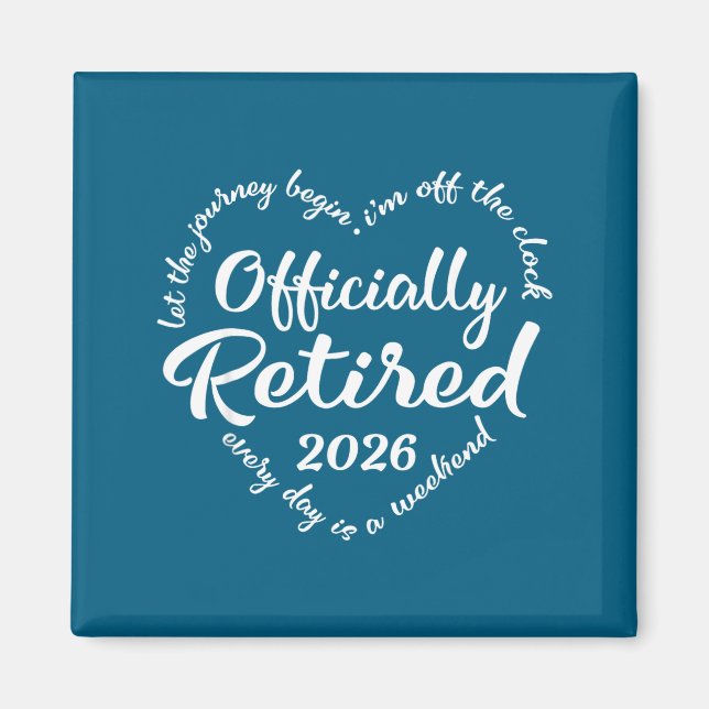 Ly Retired 2026 Hear For Women Retirement  Magnet (Vorne)