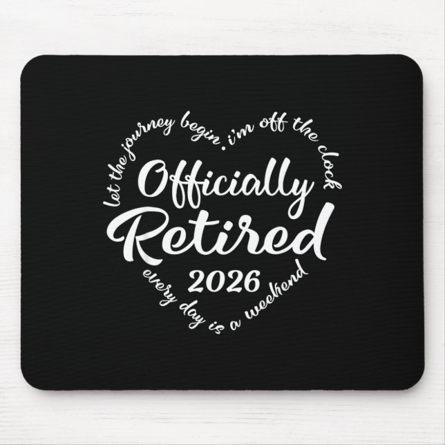 Ly Retired 2026 Hear For Women Retirement  Mousepad (Vorne)