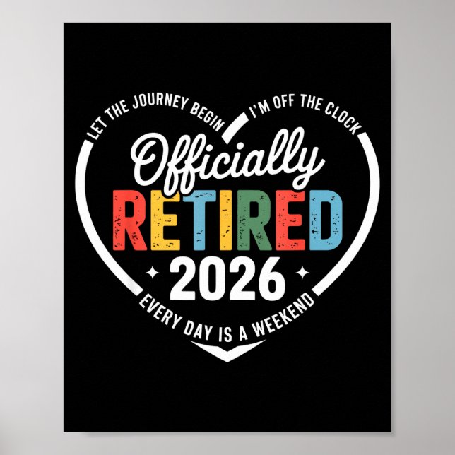 Ly Retired 2026 Hear For Women Retirement  Poster (Vorne)