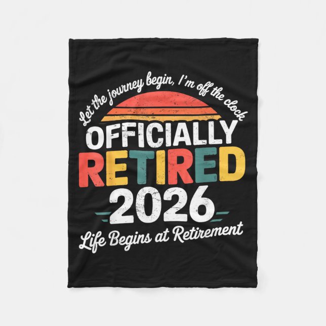 Ly Retired 2026 Shirt Retirement 2026 Women Men  Fleecedecke (Vorderseite)