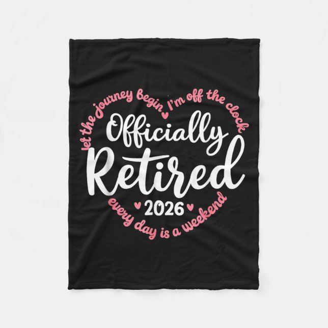 Ly Retired 2026 Weekend Vibes For Retirees  Fleecedecke (Vorderseite)