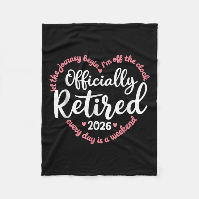 Ly Retired 2026 Weekend Vibes For Retirees  Fleecedecke (Vorderseite)
