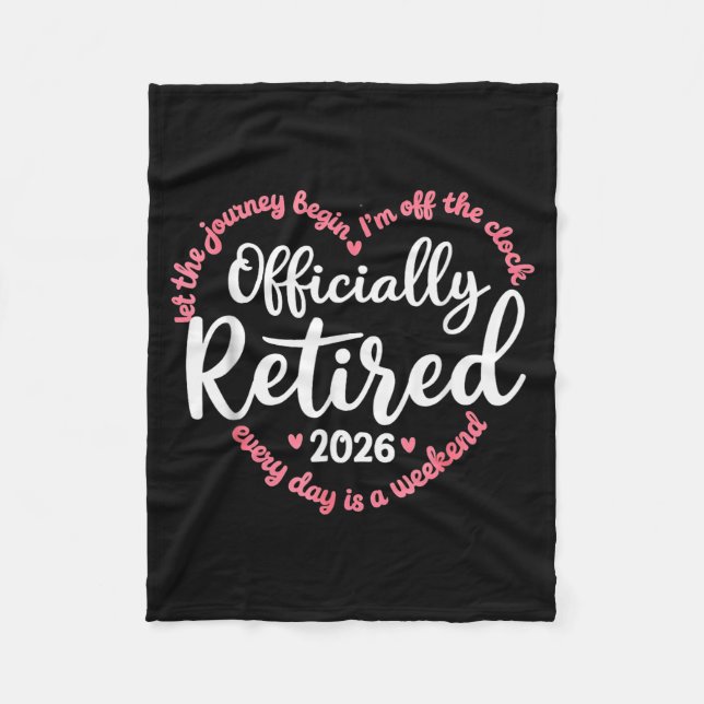 Ly Retired 2026 Weekend Vibes For Retirees  Fleecedecke (Vorderseite)