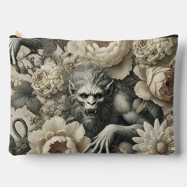 Lycanthropic Splendor - Gothic Viktorianisch Portr Zubehörtasche (Vorderseite)