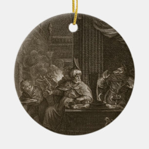 Lycaon gestaltete in einen Wolf, 1731 um (Stich) Keramik Ornament