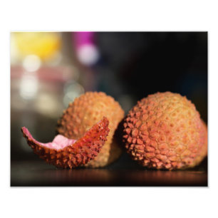 Lychee Fruit Fotografy, Fruit Macro Fotodruck