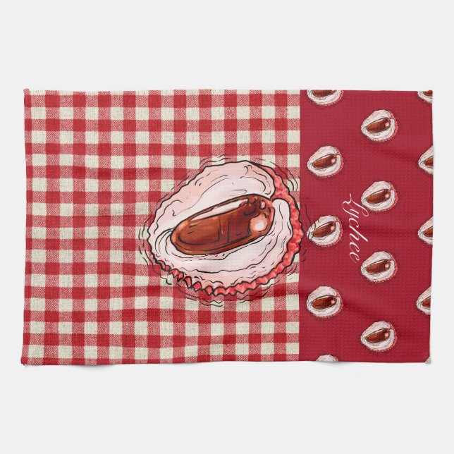 Lychee kariert Kitchen Handtücher (Horizontal)