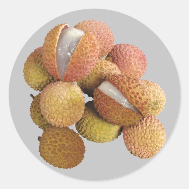 Lychee Runder Aufkleber (Vorderseite)