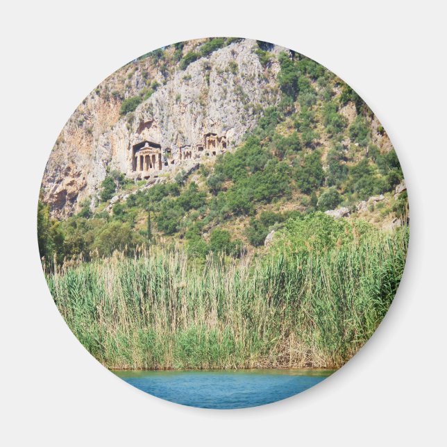 Lycian Rock Tombs, Dalyan, Türkei Magnet (Vorne)